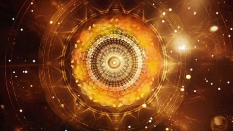 Golden Geometric Infinity 库存影片 264761921