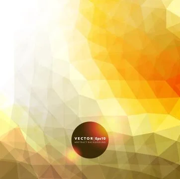 Golden geometric low poly background. Stock Illustration