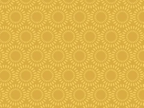 Golden Geometric Pattern Background with Repeating Circular Ornamental Moti.. Stock Illustration