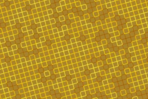 Golden geometric pattern with interconnected squares and lines Foto stock