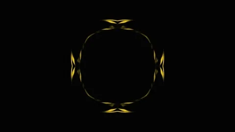 Golden Geometric Shapes Evolving Seamlessly with Subtle Motion on Black Bac.. Video stock 341720464