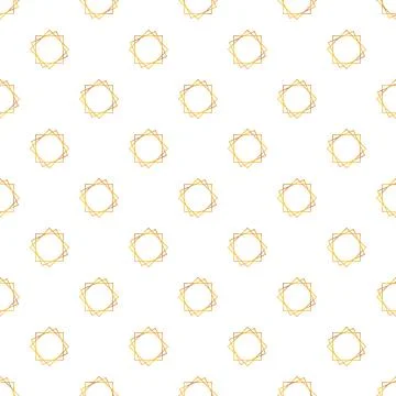 Golden geometric square frames seamless pattern on white Stockillustratie
