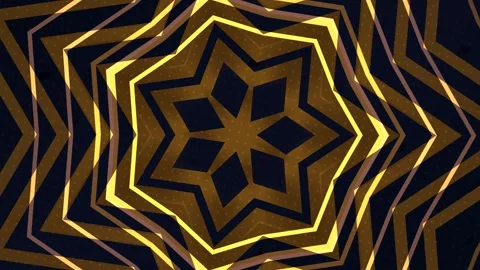Golden Geometric Star Pattern Seamless Loop Stock Footage 340518832