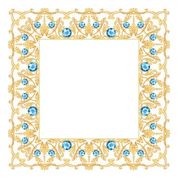 Golden gewelry frame Stock-Illustration