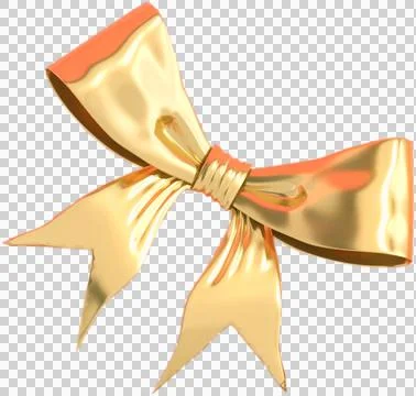 Golden gift bow Stock Photos