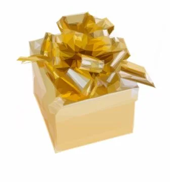 Golden gift box Stock Illustration