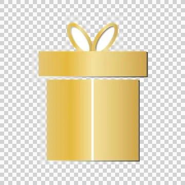 Golden gift boxes with white background. vector illustration Stock Illustration