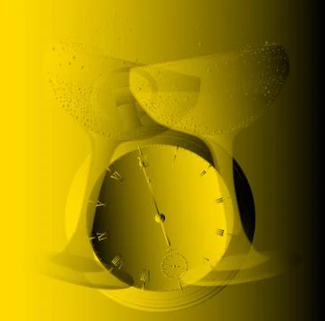 Golden glasses Stock Illustration