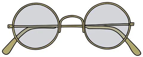 Golden glasses Stock Illustration