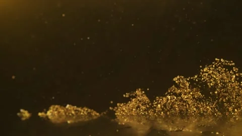 Golden Glitter Abstract Background Design Element Video Stock Footage 229498681