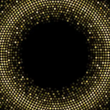 Golden glitter background in disco theme Illustrazione stock