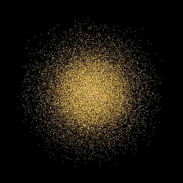 Golden glitter background. Pattern with gold sparkles and glitter effect. Emp イラスト素材