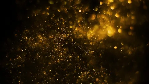 Golden glitter background in slow motion. Gold dust bokeh abstract background Video stock 124427465