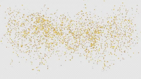 Golden glitter Confetti Explosions on Alpha Matte Channel Stock Footage 279908857