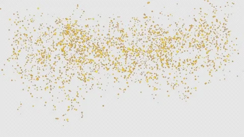 Golden glitter Confetti Explosions on Alpha Matte Channel Stock Footage 279908954