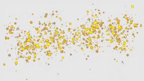 Golden glitter Confetti Explosions on Alpha Matte Channel Stock Footage 279909004