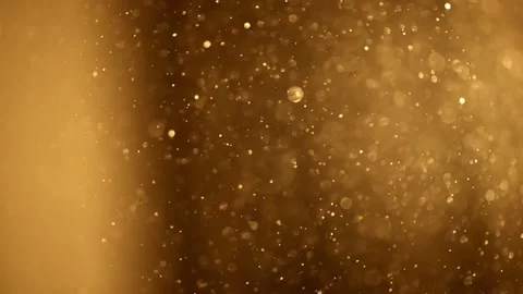 Golden Glitter Dust Particles Falling, Abstract Background, 4K, Video stock 318545922