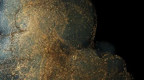 Golden Glitter Explosion Background Stock Illustration