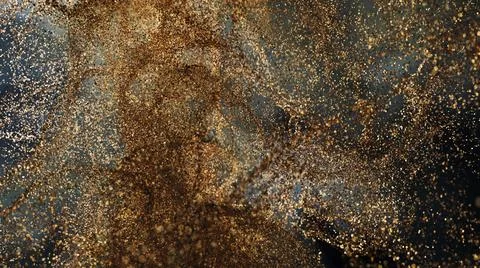 Golden Glitter Explosion Background Stock Illustration