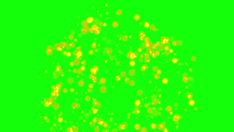 Golden glitter Explosion on the black, green, blue, white screen Stock Footage 279744991