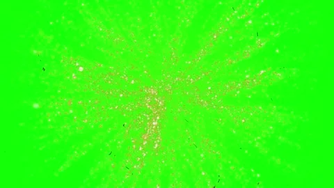 Golden glitter explosion on green screen background for easy chroma key Stock Footage 344368531