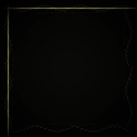 Golden Glitter Frame on Dark Background - Elegant Sparkle Border for Celebr.. Stock Footage 346283140