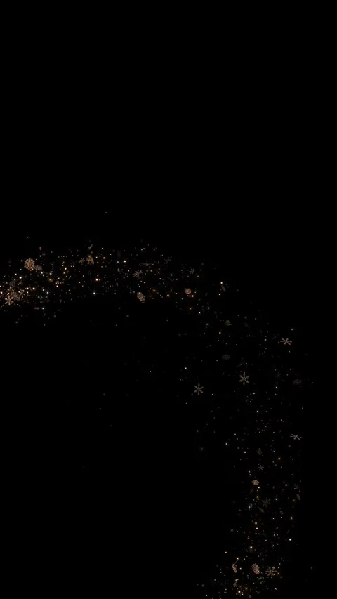 Golden Glitter Light circle particles sparkles dust trail Sparkling shine glow w Stock Footage 341898537
