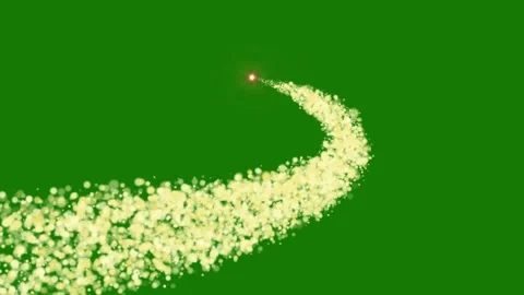 Golden Glitter Light Trail Sparkling Star Dust Spiral Particles Green 4K Stock Footage 340477082
