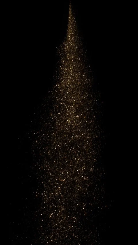 Golden Glitter Light trail Sparkling star shimmer Light shine sparkles magic bri Stock Footage 341893571
