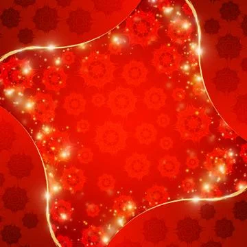 Golden glitter Merry Christmas and Happy New Year greeting card template. Chr Illustrazione stock