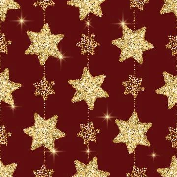 Golden glitter modern seamless pattern. Illustrazione stock