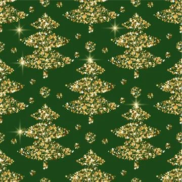 Golden glitter modern seamless pattern. Stock Illustration