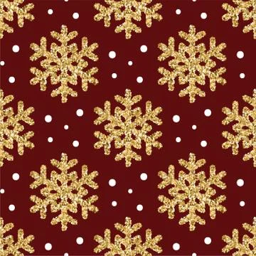 Golden glitter modern seamless pattern. Stock Illustration