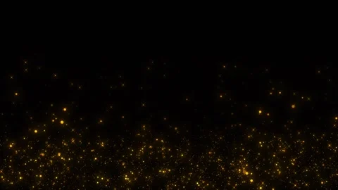 Golden glitter particle border background copy space, twinkling star flares, war Stock Footage 340414596