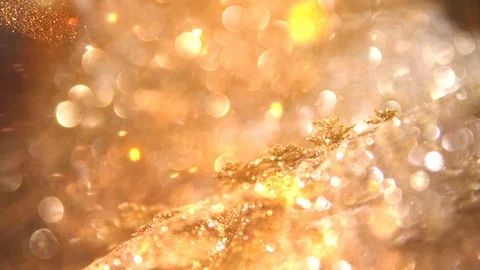 Golden glitter particles background Stock Footage 91819987