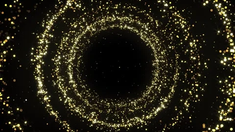 Golden Glitter Particles Background 库存影片 348020721