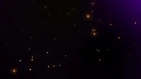 Golden glitter particles background with shining neon dust going up Stock Footage 310501404