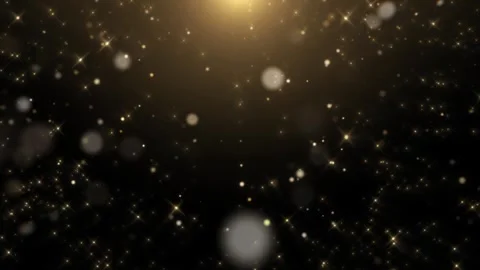 Golden glitter particles on black background. Abstract luxury bokeh light 스톡 동영상 340381968