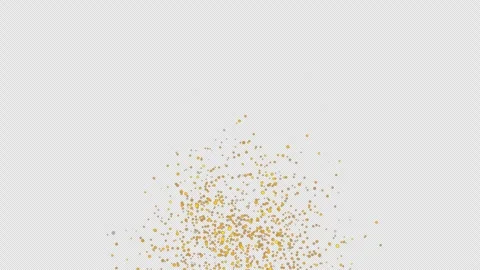 Golden glitter particles burst on Alpha channel Stock Footage 279729776