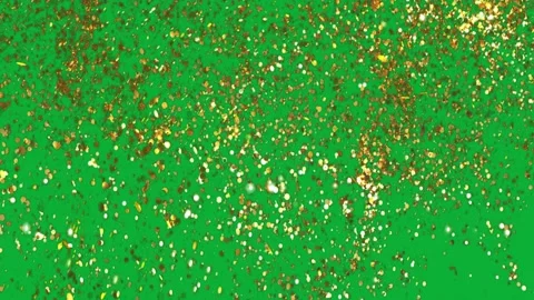 Golden glitter particles explosion on green screen background Stock-Footage 262215959