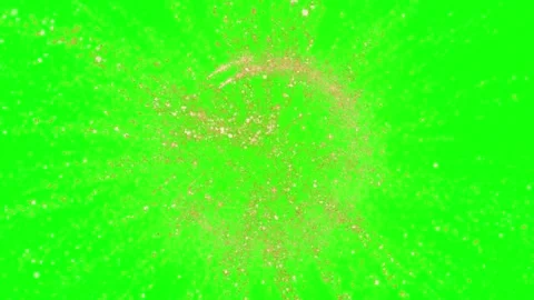 Golden glitter particles explosion on green screen background for video overlay Stock Footage 343481280