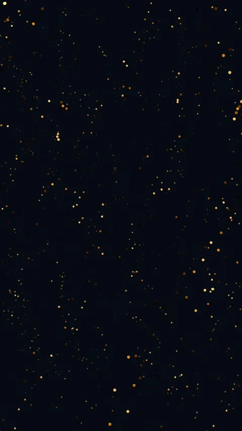 Golden glitter particles falling on a dark background, festive abstract backgrou Stock Footage 340880110