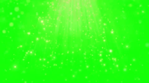 Golden glitter particles falling on green screen background for video overlay Stock Footage 345016414