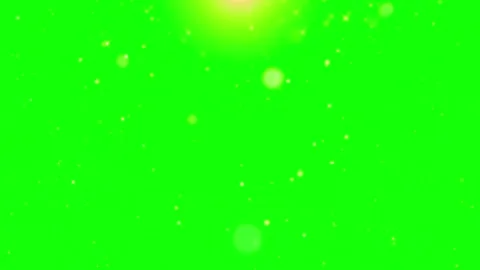 Golden glitter particles on green screen. Floating dust bokeh overlay for video Видео 340381984