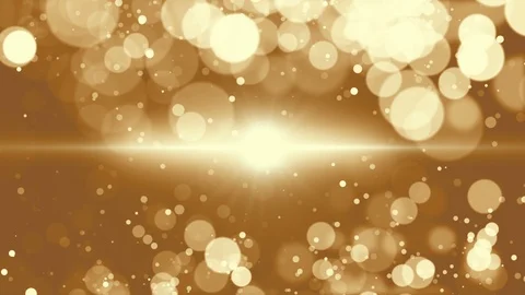 Golden glitter particles with light rays Stock Footage 88729668