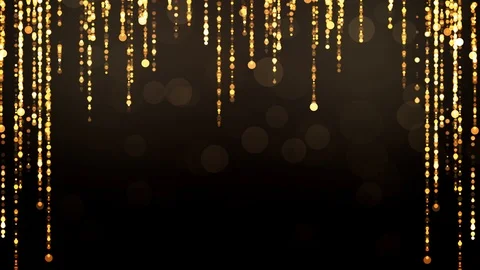 Golden Glitter Particles Motion Stock Footage 97896013