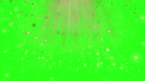 Golden Glitter Particles Rain and Light Ray Confetti on Green Screen Background  库存影片 336717095