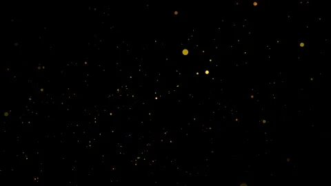 Golden glitter particles sparkling on dark background, luxurious overlay effect Stock Footage 344806047