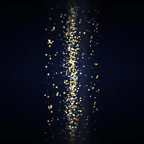 Golden glitter rain falling effect on dark abstract background Stock Footage 345689871