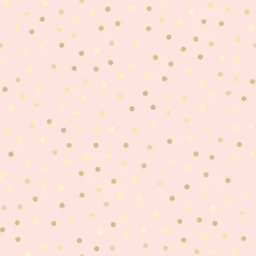 Golden glitter seamless pattern, pink background Stock Illustration